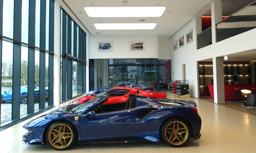 Ferrari new car showroom, Hatfield, Hertfordshire (H R Owen)