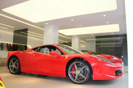 Ferrari Atelier @ Berkeley Hotel - car display