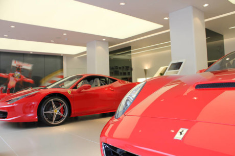 Ferrari Atelier @ Berkeley Hotel - car display
